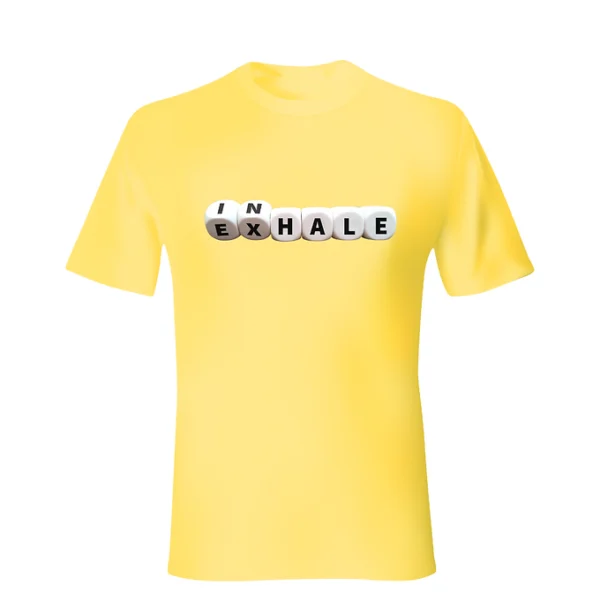 T shirt Inhale Exhale - Yellow