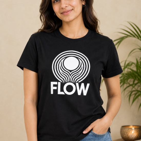 T-Shirt Move with Flow - Black (Unisex)