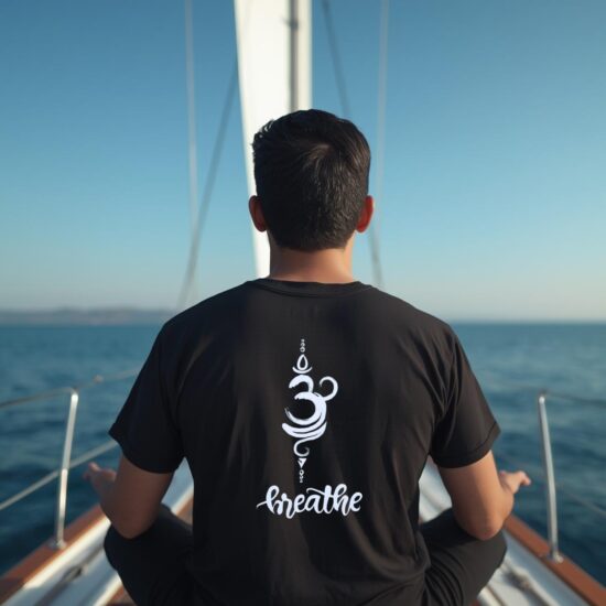 om breathe black t-shirt 5 model 1 (2)