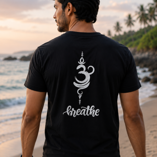 T-shirt Om Breathe - Black (Unisex)