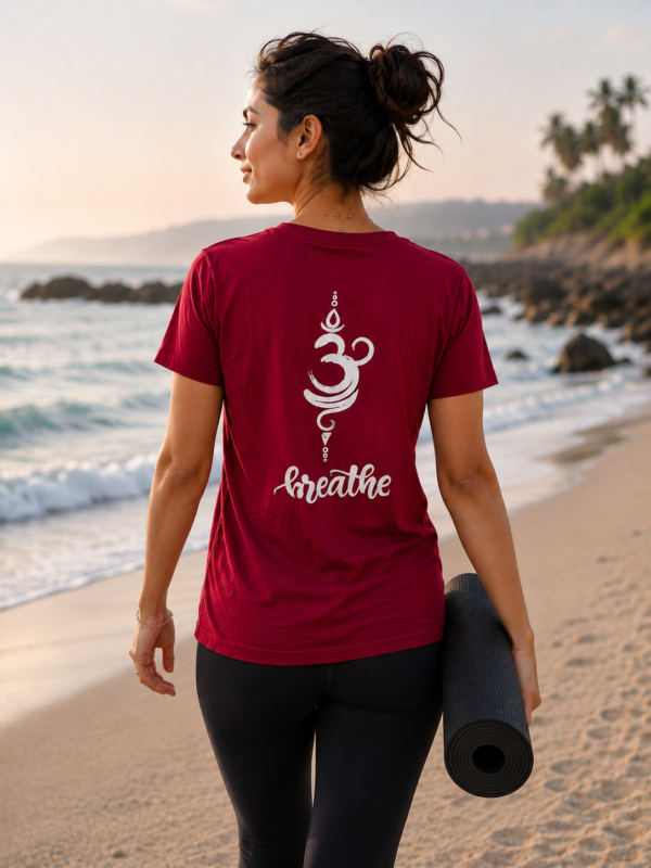 om breathe maroon_model3