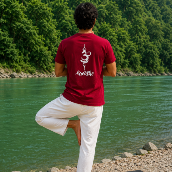 om breathe maroon_model4